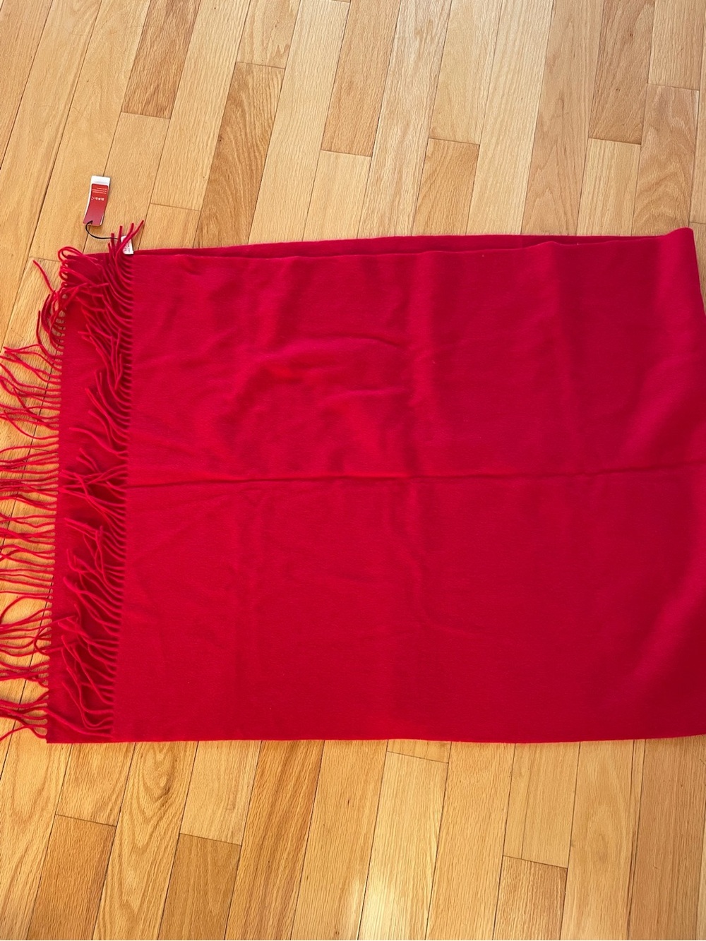 Red Fringe Pashmina Scarf -